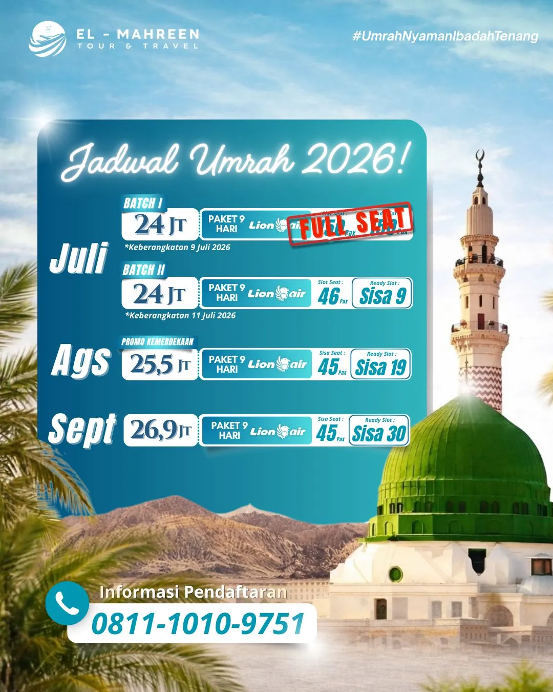 perjalanan jamaah umroh elmahreen tour